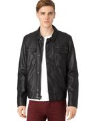Calvin Klein Jeans Faux-Leather Moto Jacket - Lyst