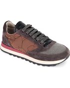 Brunello Cucinelli Taffeta Sneaker Trainers - Lyst