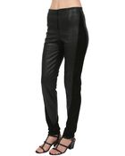 Alice + Olivia Waisted Leather Pant - Lyst
