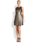 Kay Unger Metallic Jacquard Dress - Lyst
