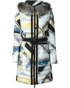 Emilio Pucci Trimmed Hood Printed Padded Coat - Lyst