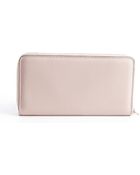 Alexander McQueen Pink Leather Zip Continental Wallet - Lyst