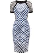 Karen Millen Check Print Dress - Lyst