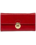 Badgley Mischka Talia Glossy Leather Wallet - Lyst
