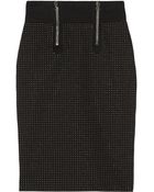 Balmain Studded Cotton-Blend Pencil Skirt - Lyst