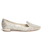Rene Caovilla Crystal Embellished Satin Slipons - Lyst