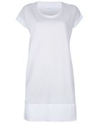 Lounge Lover Happy Dress In Gold And White - Lyst