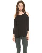 Ella Moss Icon Open Shoulder Top - Black - Lyst