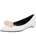 Pierre Hardy White Cube Toe Ballerina Flat - Lyst