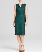 Escada Dress - Textured Sleeveless V-Neck - Lyst