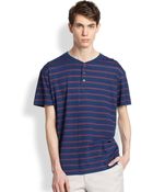 Marc By Marc Jacobs Harley Striped Henley Tee - Lyst