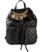 Moschino Quilted Backpack - Lyst