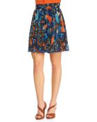 Catherine Malandrino Printed Pleated A-Line Skirt - Lyst