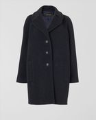 Jaeger Open Collar Cocoon Wool Coat - Lyst