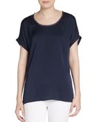 Elie Tahari Ilana Stretch-silk Blouse - Lyst