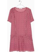 Mango Short Sleeved Dress - Lyst