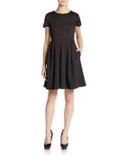 Mark + James By Badgley Mischka Dotted Fit-And-Flare Dress - Lyst