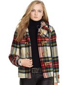 Polo Ralph Lauren Plaid Wool Duffle Coat - Lyst