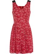 Marc By Marc Jacobs Printed Cotton And Silk-Blend Mini Dress - Lyst
