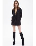 Forever 21 Oversized Woven Blazer - Lyst