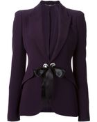 Alexander McQueen Bow Embellished Jacket - Lyst