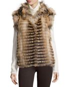 Gorski Cross Fox Fur Vest - Lyst