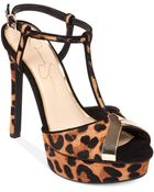 Jessica Simpson Carys Tstrap Platform Pumps - Lyst