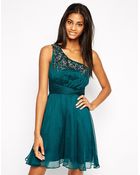 Little Mistress One Shoulder Prom Dress With Embellishment - Lyst