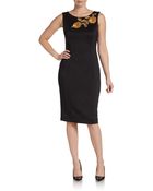 Ellen Tracy Sequin Scuba Sheath Dress - Lyst