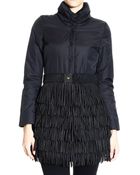 Emporio Armani Piumino Nylon Con Frange - Lyst