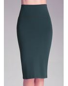 Bebe Solid Midi Skirt - Lyst