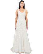 Sue Wong Open Back Beaded Gown - Lyst