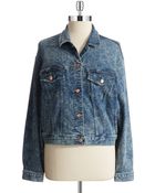 Dittos Acid Wash Denim Jacket - Lyst