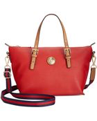 Tommy Hilfiger Th Shopper Pebble Small Convertible Tote - Lyst