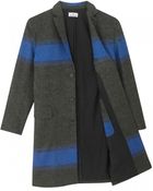 Hentsch Man Electric Blue Stripe Wool Coat - Lyst