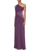 David Meister One-Shoulder Open-Back Gown - Lyst