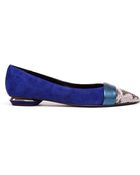 Nicholas Kirkwood Python Toe Ballerinas - Lyst