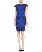 Tadashi Shoji Lace-Appliqué Cocktail Dress - Lyst