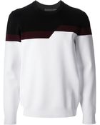 Alexander Wang Broken Stripe Sweater - Lyst