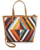 Tory Burch Kerrington Mini Square Tote - Diamond Combo - Lyst