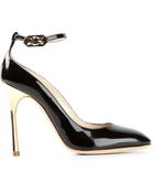 Pollini Ankle Strap Pumps - Lyst