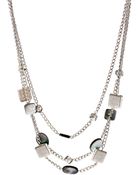 Kenneth Cole Shell And Bead Illusion Necklace - Lyst
