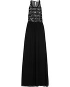 Diane von Furstenberg Crystal-Embellished Silk-Chiffon Gown - Lyst