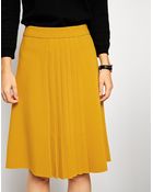 Asos Premium Pleated Front Skirt - Lyst
