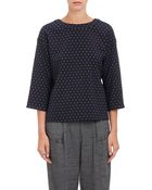 Thakoon Addition Drape-Back Polka-Dot Top - Lyst