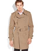Tommy Hilfiger Double Breasted Trench Coat - Lyst