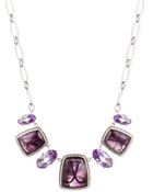 Judith Jack Sterling Silver Crystal Frontal Necklace - Lyst