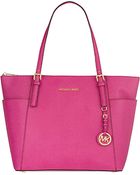 MICHAEL Michael Kors Jet Set Saffiano Leather Tote - Lyst