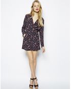 Asos Playsuit in Abstract Floral Print - Lyst