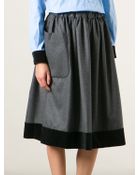Comme Des Garçons Shirt Contrasted Hem Skirt - Lyst